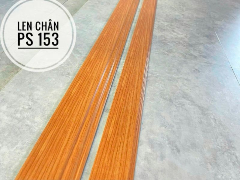 Len chân tường nhựa màu gỗ Len chân tường nhựa màu gỗ