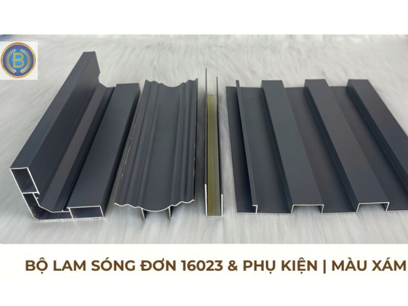 Lam sóng hợp kim nhôm màu xám xingfa