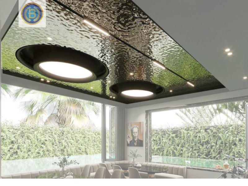 Trần Inox màu trắng bóng
