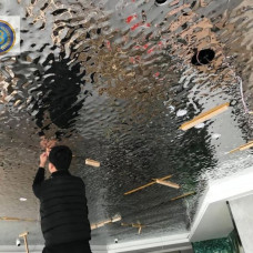 Tấm Inox gợn sóng dùng để decor trang trí tại Trấn Biên