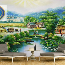 Tranh lụa Dán Tường giá rẻ tại Thủ Đức